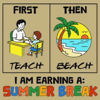 First Teach Then Beach Im Earning A Summer Break Teacher Hoodie thumb 7