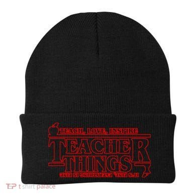 Funny Teacher Things Teach Love Inspire Beanie