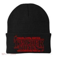 Funny Teacher Things Teach Love Inspire Beanie thumb 0