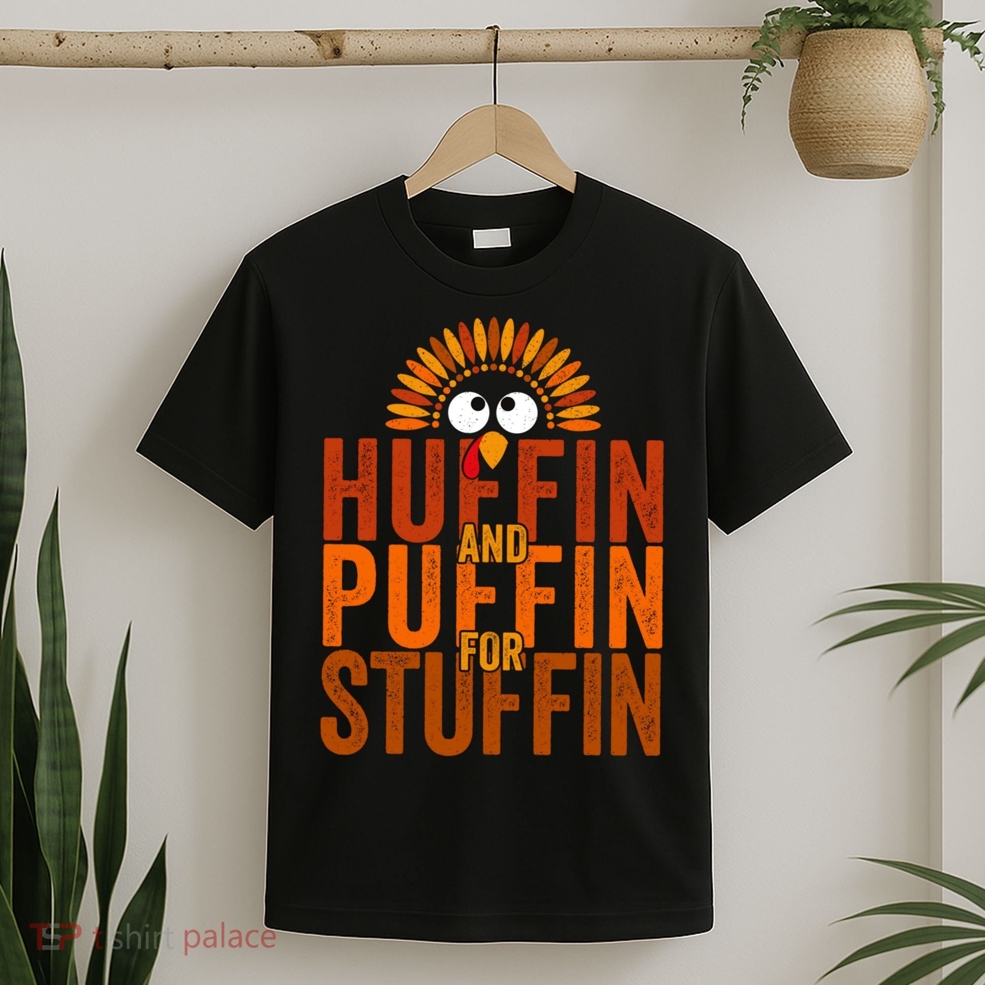 Funny Turkey Trot Huffin And Puffin For Stuffin T-Shirt