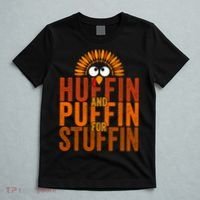 Funny Turkey Trot Huffin And Puffin For Stuffin T-Shirt thumb 5