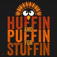 Funny Turkey Trot Huffin And Puffin For Stuffin Women's Hoodie thumb 2