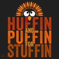 Funny Turkey Trot Huffin And Puffin For Stuffin Golf Towel thumb 3