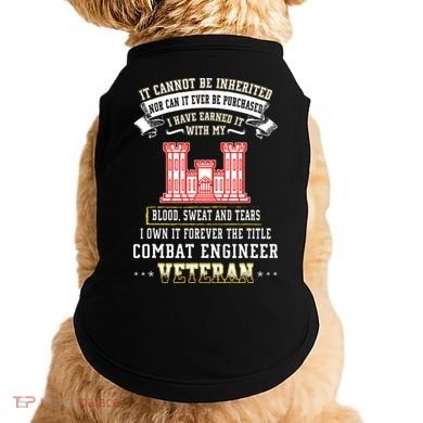 Forever The Title Combat Engineer Veteran Day Funny Xmas Doggie Tank