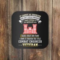 Forever The Title Combat Engineer Veteran Day Funny Xmas Coaster thumb 0
