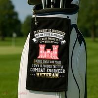 Forever The Title Combat Engineer Veteran Day Funny Xmas Golf Towel thumb 2