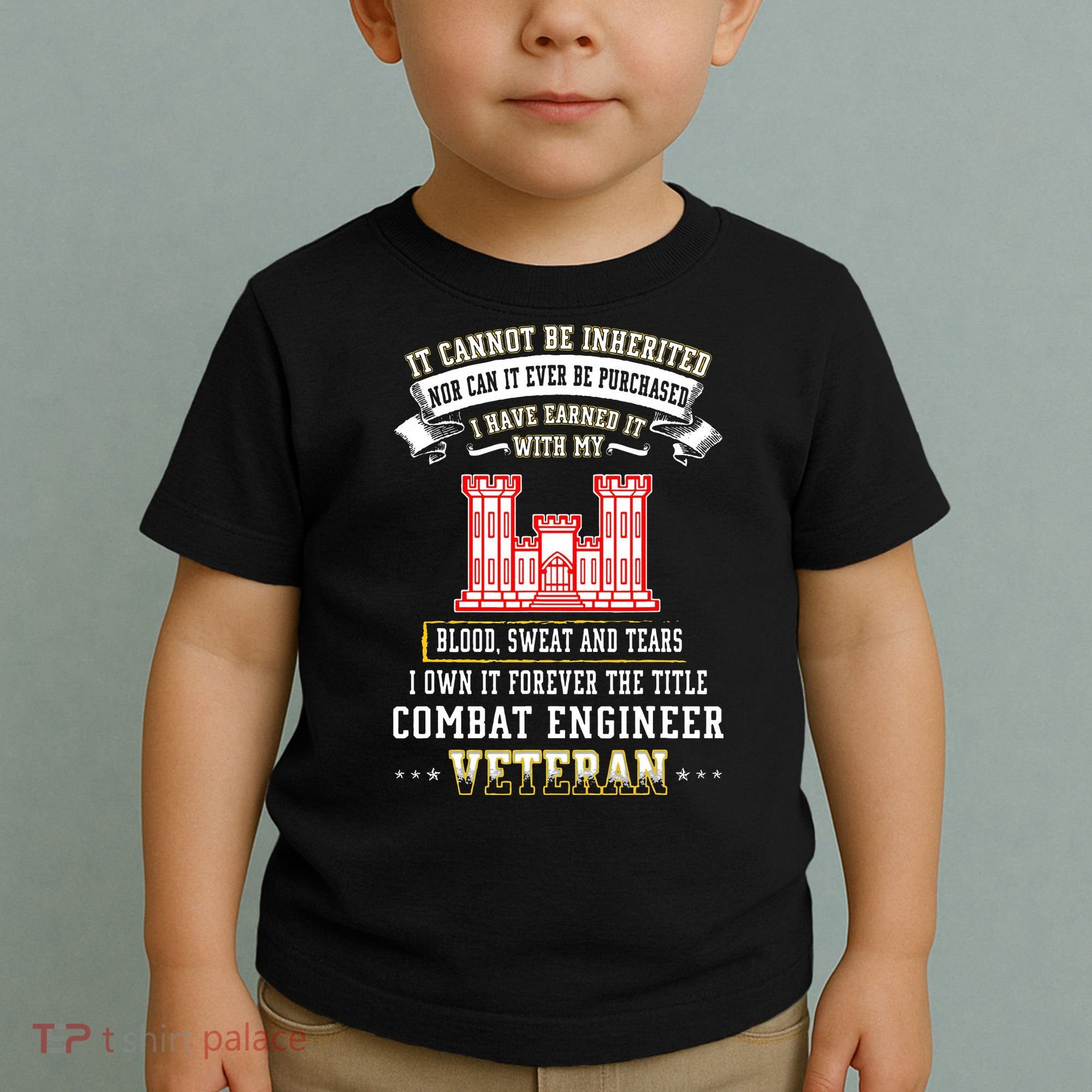 Forever The Title Combat Engineer Veteran Day Funny Xmas Toddler T-Shirt