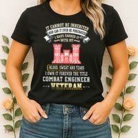 Forever The Title Combat Engineer Veteran Day Funny Xmas Women's T-Shirt thumb 2