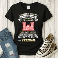Forever The Title Combat Engineer Veteran Day Funny Xmas Women's T-Shirt thumb 3