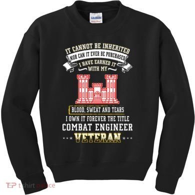 Forever The Title Combat Engineer Veteran Day Funny Xmas Kids Sweatshirt