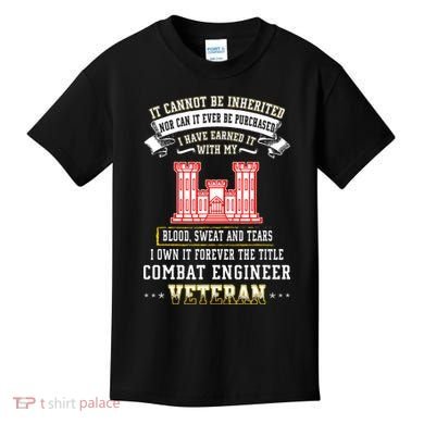 Forever The Title Combat Engineer Veteran Day Funny Xmas Kids T-Shirt