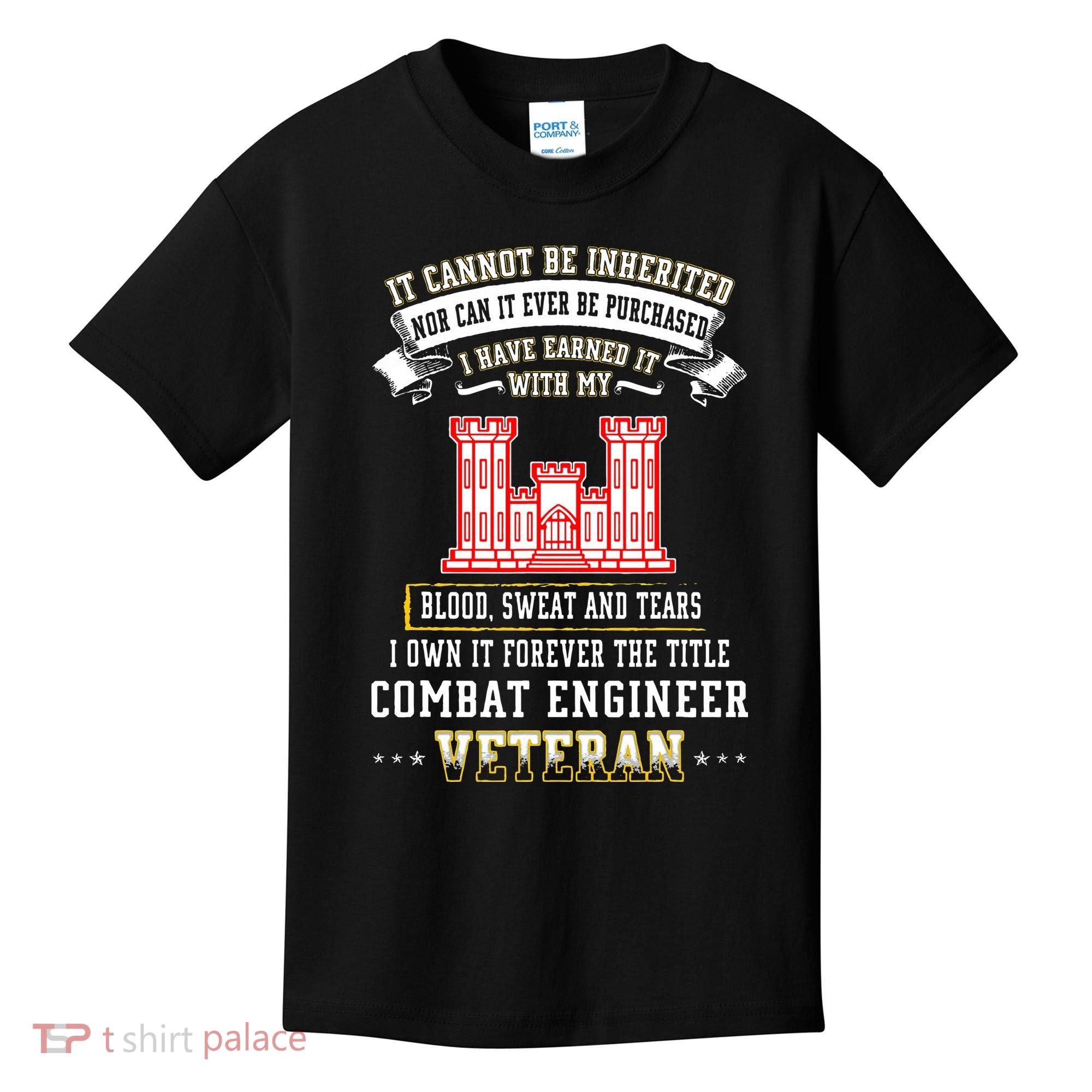 Forever The Title Combat Engineer Veteran Day Funny Xmas Kids T-Shirt