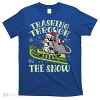Funny Trashing Through The Snow Sleding Raccoon And Opossum T-Shirt thumb 0