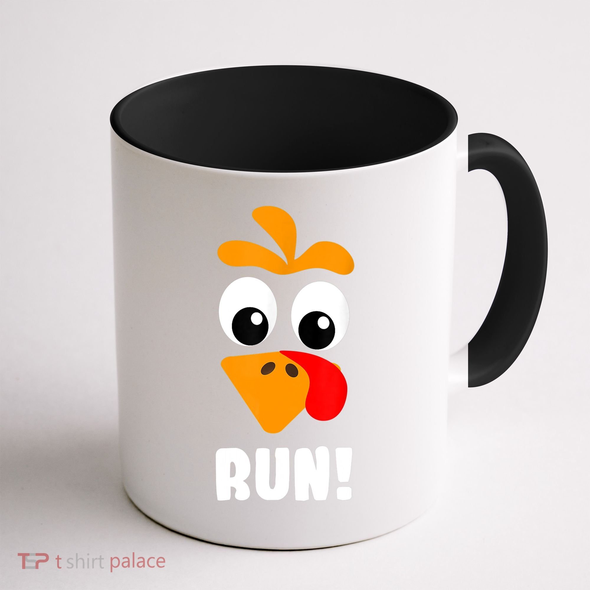 Funny Turkey Trot Adult Running Costume Turkey Face Coffee Mug