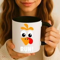 Funny Turkey Trot Adult Running Costume Turkey Face Coffee Mug thumb 3