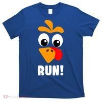 Funny Turkey Trot Adult Running Costume Turkey Face T-Shirt thumb 0