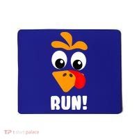 Funny Turkey Trot Adult Running Costume Turkey Face Mousepad thumb 0