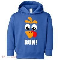 Funny Turkey Trot Adult Running Costume Turkey Face Toddler Hoodie thumb 0