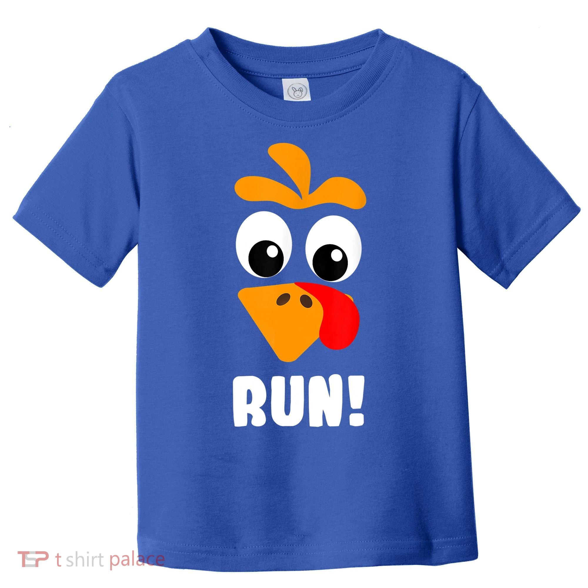 Funny Turkey Trot Adult Running Costume Turkey Face Toddler T-Shirt
