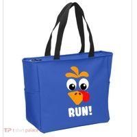 Funny Turkey Trot Adult Running Costume Turkey Face Tote Bag thumb 2