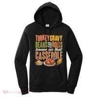 Funny Thanksgiving Turkey Gravy Bean And Rolls Lemme See That Casserole Women's Hoodie thumb 0
