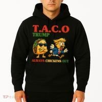 Funny Taco Trump Always Chickens Out Hoodie thumb 2