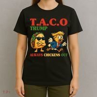 Funny Taco Trump Always Chickens Out T-Shirt thumb 4