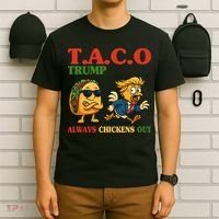 Funny Taco Trump Always Chickens Out T-Shirt thumb 6