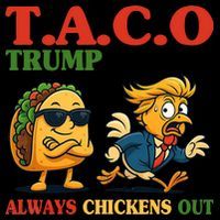 Funny Taco Trump Always Chickens Out Coaster thumb 2
