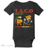 Funny Taco Trump Always Chickens Out Baby Bodysuit thumb 0