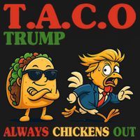 Funny Taco Trump Always Chickens Out Tank Top thumb 6