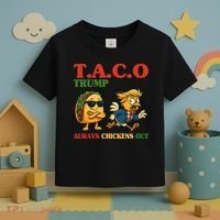 Funny Taco Trump Always Chickens Out Toddler T-Shirt thumb 3