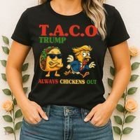 Funny Taco Trump Always Chickens Out Women's T-Shirt thumb 2