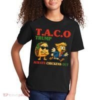 Funny Taco Trump Always Chickens Out Kids T-Shirt thumb 2