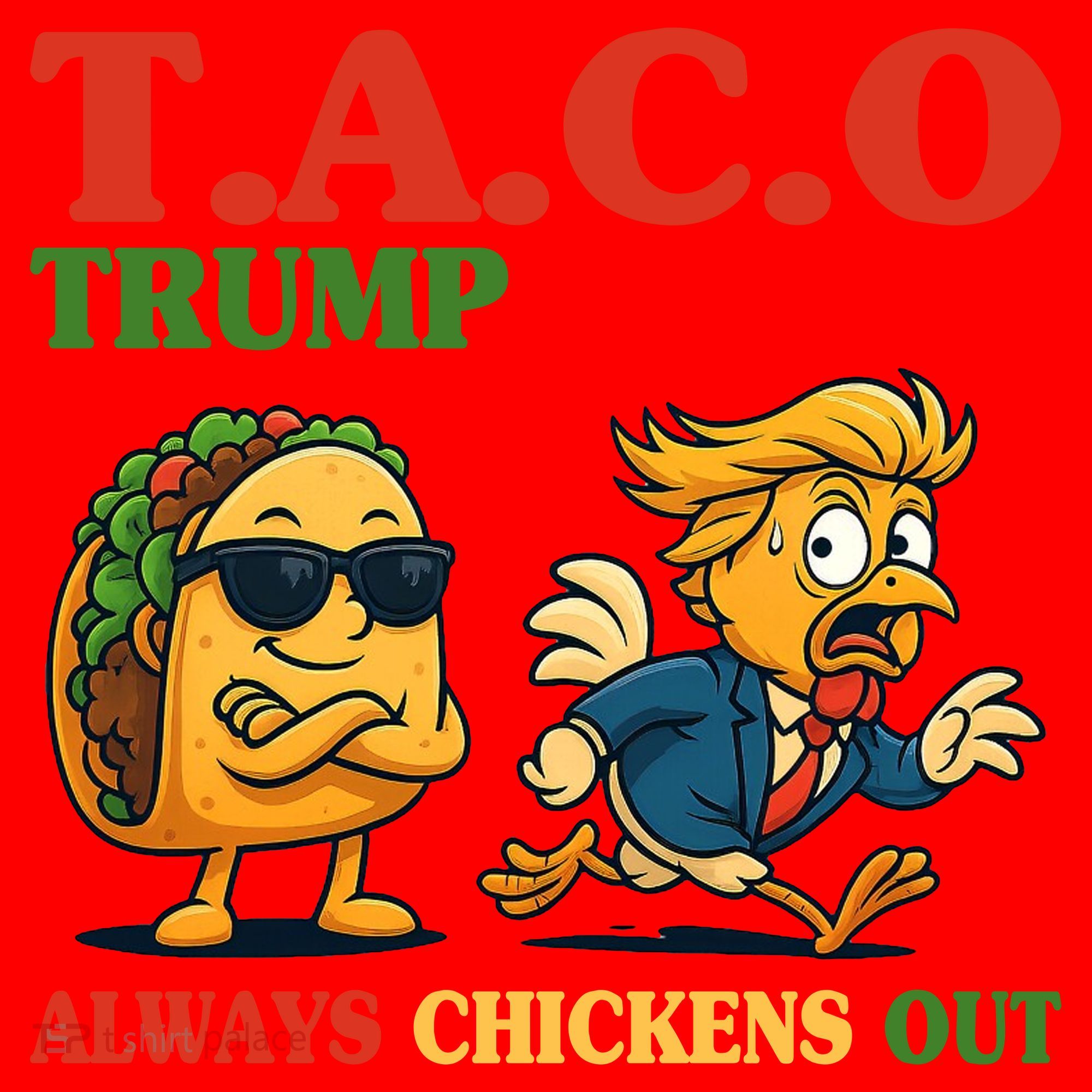 Funny Taco Trump Always Chickens Out Santa Hat