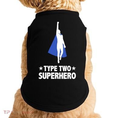 Funny Type Two Superhero T2D Diabetes Awareness Doggie Tank