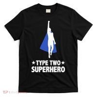 Funny Type Two Superhero T2D Diabetes Awareness T-Shirt thumb 0
