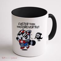 Faster Than The Forever Yeet Run Away Faster Coffee Mug thumb 1