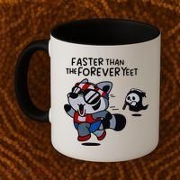 Faster Than The Forever Yeet Run Away Faster Coffee Mug thumb 2
