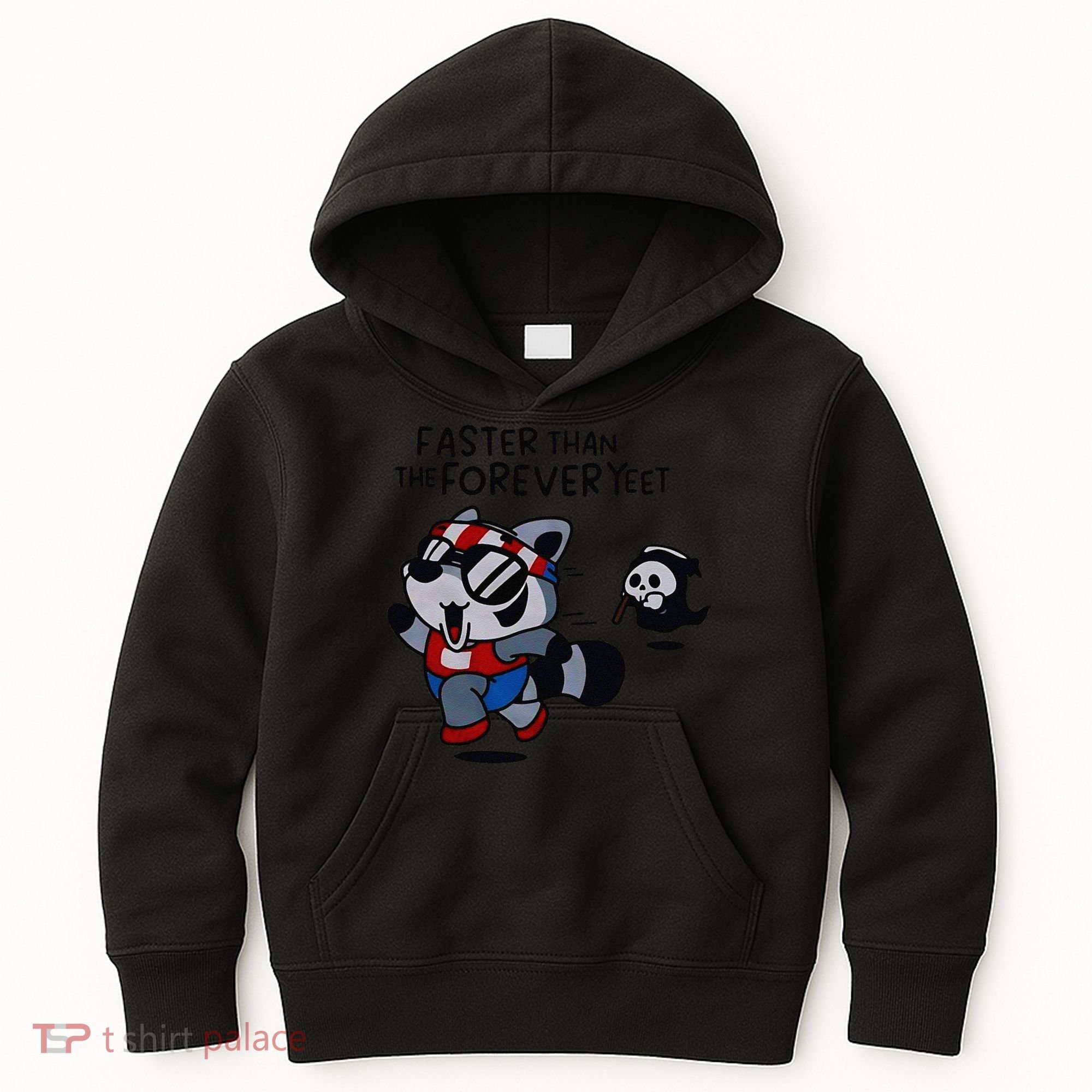 Faster Than The Forever Yeet Run Away Faster Kids Hoodie