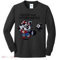Faster Than The Forever Yeet Run Away Faster Kids Long Sleeve Shirt thumb 0