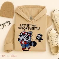 Faster Than The Forever Yeet Run Away Faster Hoodie thumb 4