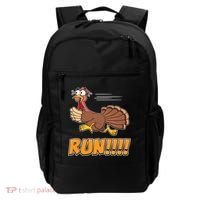 Funny Turkey Thanksgiving Family Funny Gift Trot Run! Backpack thumb 0