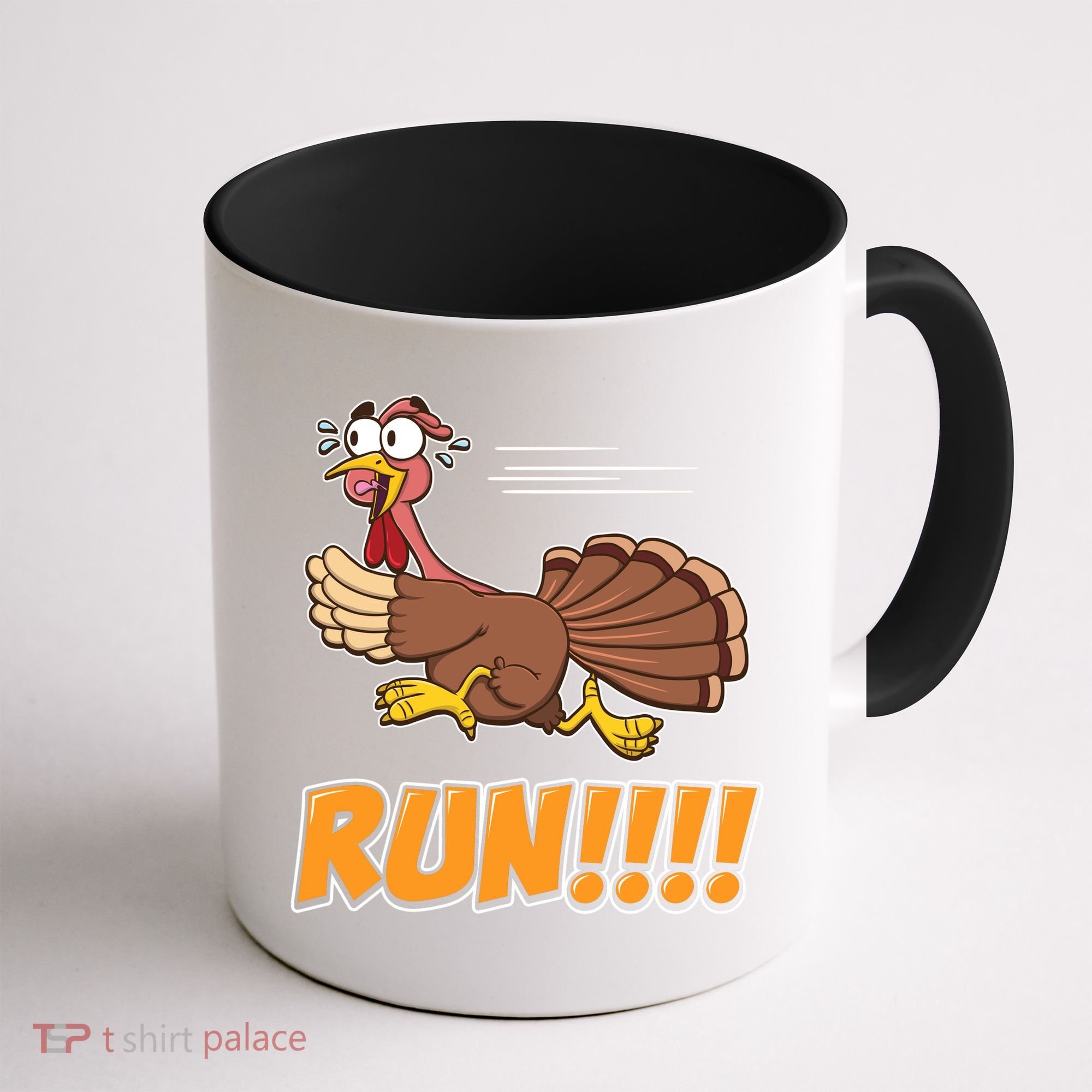 Funny Turkey Thanksgiving Family Funny Gift Trot Run! Coffee Mug