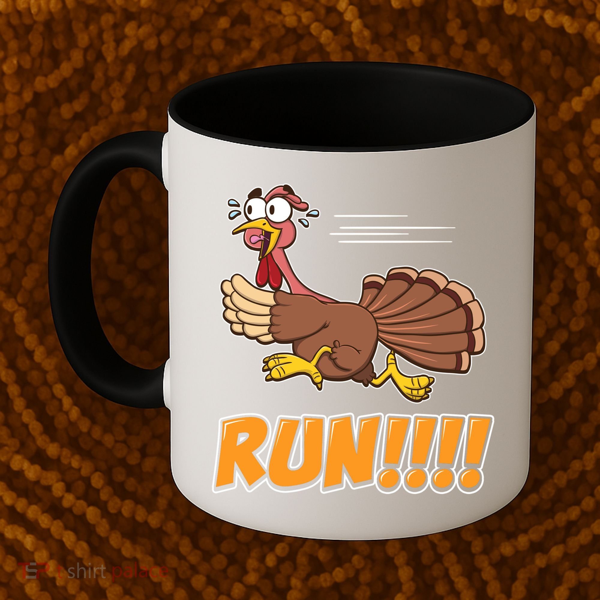 Funny Turkey Thanksgiving Family Funny Gift Trot Run! Coffee Mug