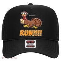 Funny Turkey Thanksgiving Family Funny Gift Trot Run! Hat thumb 0