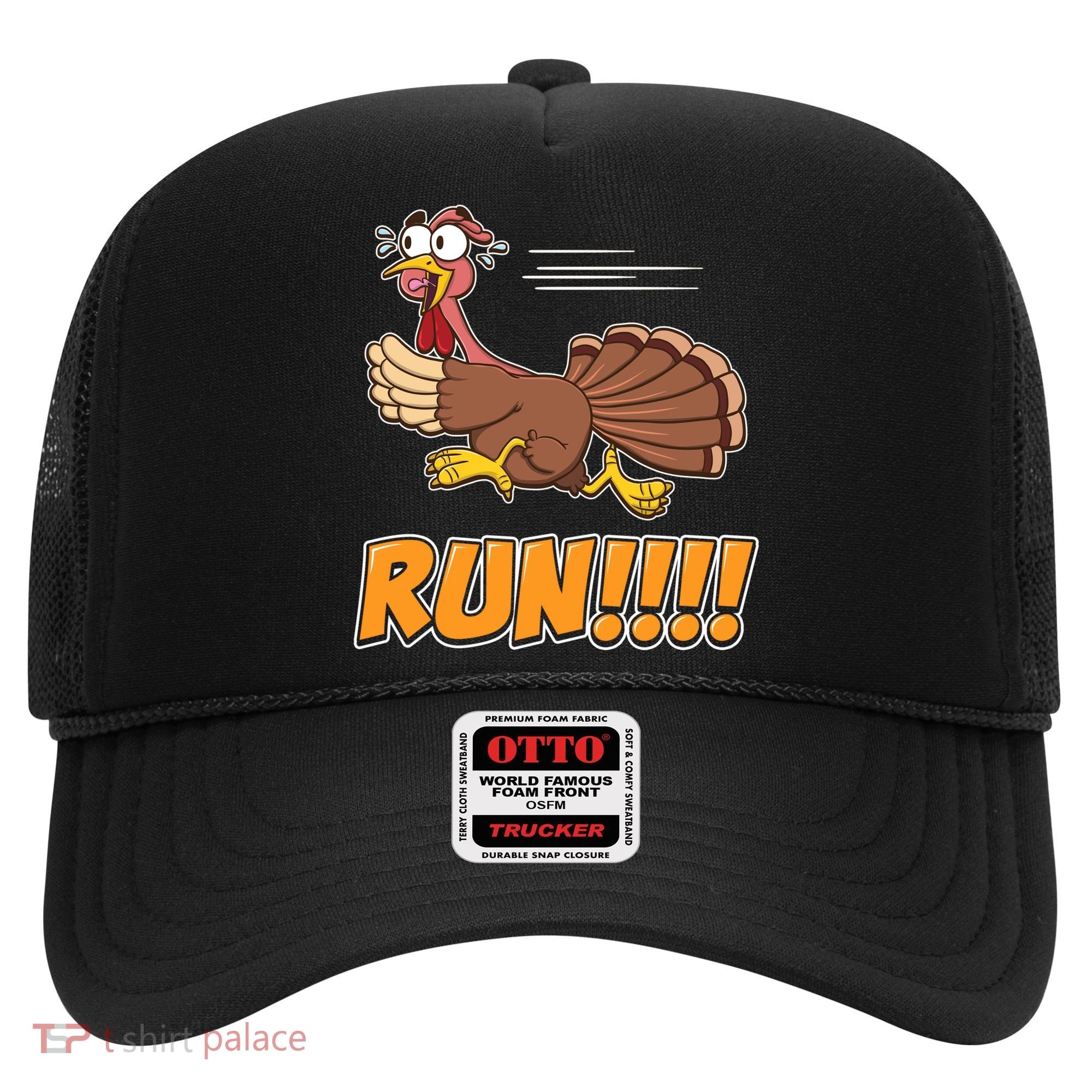 Funny Turkey Thanksgiving Family Funny Gift Trot Run! Hat