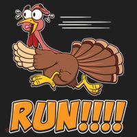 Funny Turkey Thanksgiving Family Funny Gift Trot Run! Hat thumb 2
