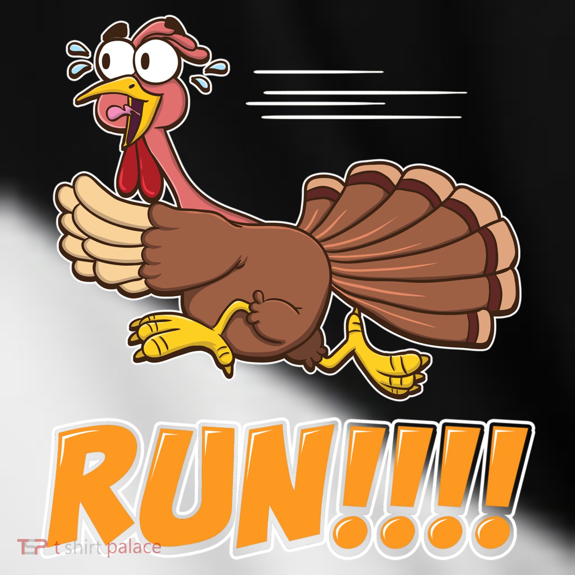 Funny Turkey Thanksgiving Family Funny Gift Trot Run! Toddler Fine Jersey T-Shirt