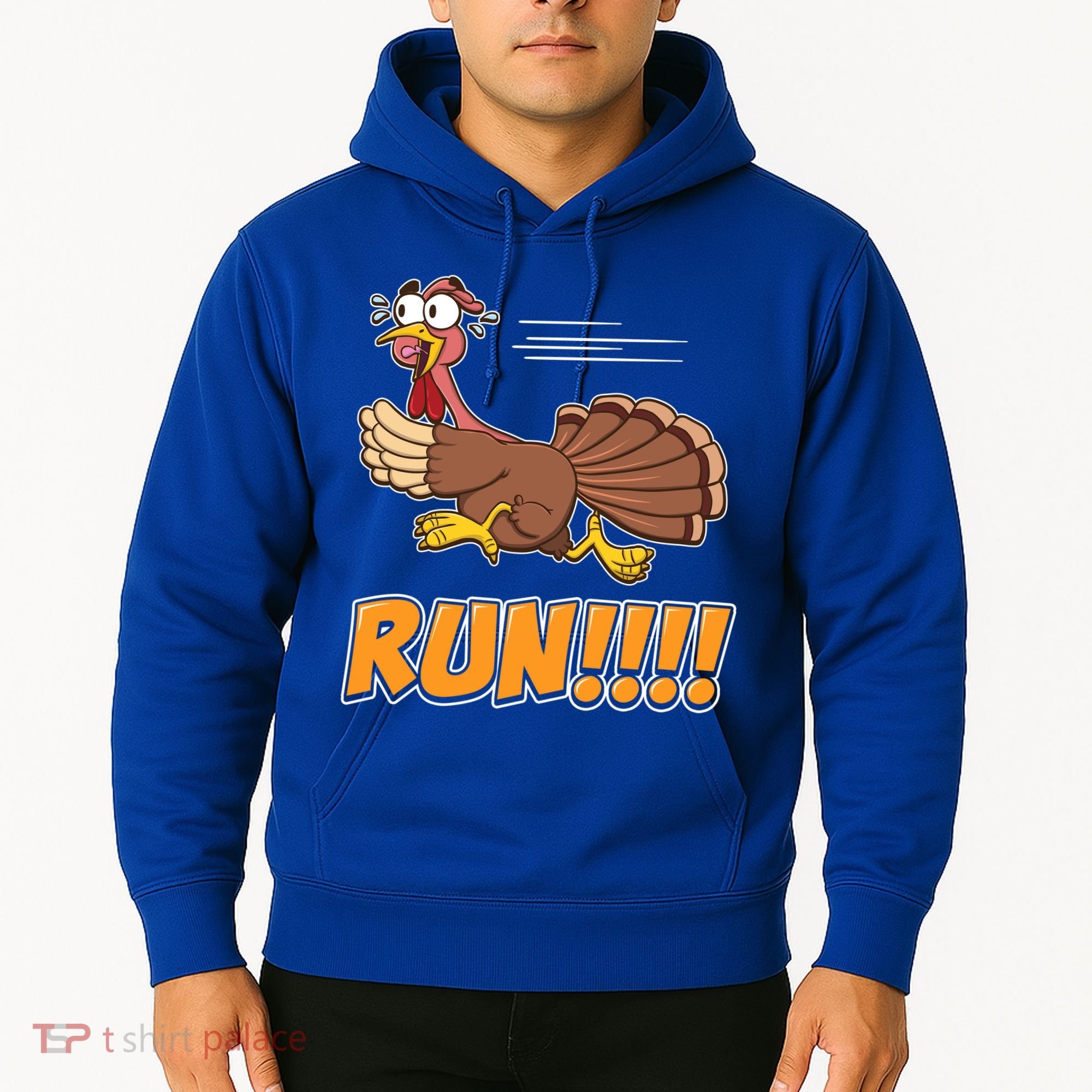Funny Turkey Thanksgiving Family Funny Gift Trot Run! Hoodie